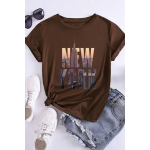 Only Trendwear  Unisex New York Baskılı Oversize Tshirt
