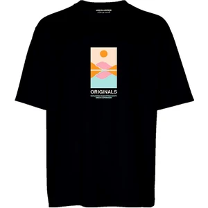 Jack & Jones Jorlafayette Erkek Siyah T-Shirt 12255640-Black