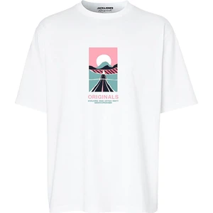 Jack & Jones Jorlafayette Erkek Beyaz T-Shirt 12255640-BrightWhite