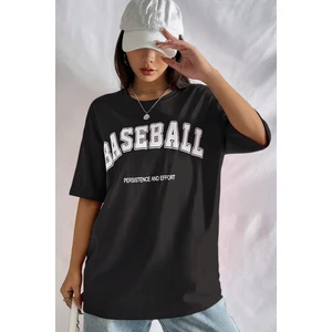 Only Trendwear  Unisex Baseball Baskılı Oversize Tshirt