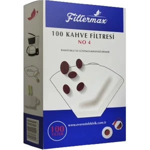 Fıltermax 4 Numara Filtre Kahve Makinesi Kâğıdı -100 Adet