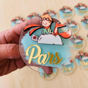 Küçük Prens Boyalı Pleksi Erkek Bebek Hediyelik Magnet 20 Adet