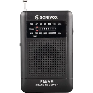 SONIVOX VS-R115 SİYAH RENK CEP TİPİ ANALOG FM RADYO
