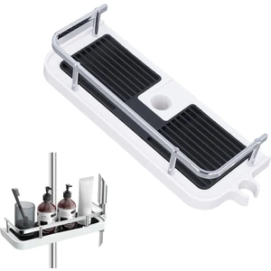Sunup Banyo Duş Rafı Sabun Şampuan Dış Fırçası Rafı Delme Gerektirmez 24-25 mm Duş Sapına Takılabilir
