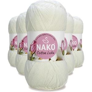 5 Adet Cotton Lüks Yelek Tunik Kazak Bluz Hırka Ipi Yünü Süt Beyaz 97570