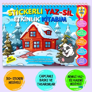 Stickerlı Yaz-Sil Etkinlik Kitabım 2 (Panda Serisi)