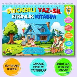 Stickerlı Yaz-Sil Etkinlik Kitabım 1 (Kaplan Serisi)