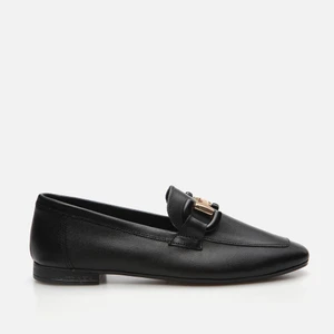 Hakiki Deri Siyah Kadın Loafer