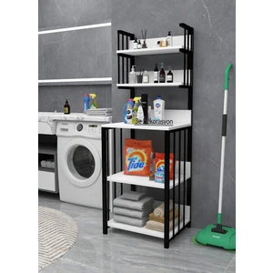 3E Dekorasyon Yapı Mutfak Dolabı Raflı Mikrodalga Mutfak Banyo Çok Amaçlı Düzenleyici Kahve Köşesi Mdf 150CM