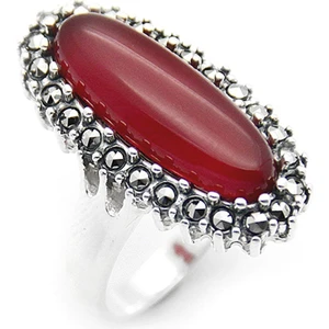 Gümüş 925 Ayar Kadın Yüzük Markazit Taşlı