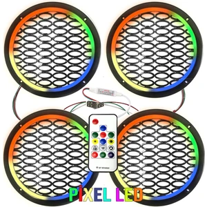 Pixel Ledli 16CM Hoparlör Kapak 4ADET Poke PK-5649