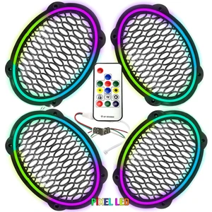 Pixel Ledli Oval Hoparlör Kapak 4ADET Poke PK-5653