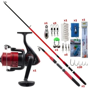 Remixon Fast Sell 4000 Kırmızı Makine & 180 cm Olta Kamışı Seti