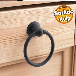 Halka Düğme Sarkaç Siyah Kulp Mobilya Mutfak Dolabı Çekmece Dolap Kulpları Kapak Kulpu Kulb Metal