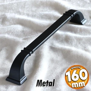 Roma Kulp Mobilya Mutfak Dolabı Çekmece Dolap Kulpları Kapak Kulpu Kulbu Siyah 160 mm Metal