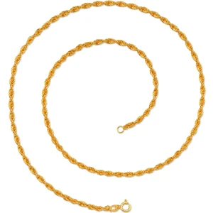Takı Dükkanı Gümüş Halat Burgu Zincir Erkek Kolye 55CM 4mm 14GR msn02