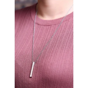 Takı Dükkanı Kare Çubuk Bar Unisex Kolye eck10k