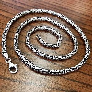 Takı Dükkanı Gümüş Yuvarlak Kral Erkek Kolye Zincir 55cm 4,0mm msn18-5