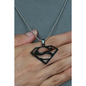 Superman Erkek Çelik Kolye Zincirli cck02