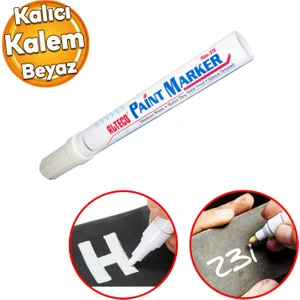 Markalama Kalemi Markör Kalıcı Işaretleyici Marker Beyaz Kalem Metal Plastik Cam Ahşap Yüzey