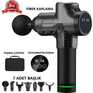 EV-MT51  Dijital Karbon Fiber/siyah 2500 Mah Kablosuz Dokunmatik Profesyonel Masaj Aleti