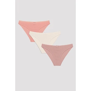 Coral Vibes Çok Renkli 3lü Slip Külot