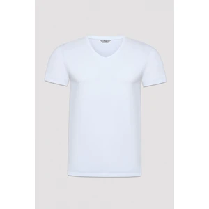 V Neck Beyaz Tişört