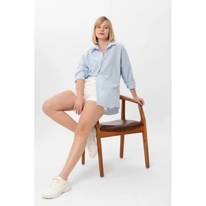 Kadın Oversize Poplik Gömlek 240247 -
