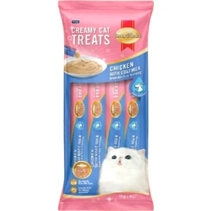 Smart Heart Kremalı Keçi Sütlü Tavuk Etli Ek Besin ve Kedi Ödülü 60 gr - 15 gr x 4 Adet