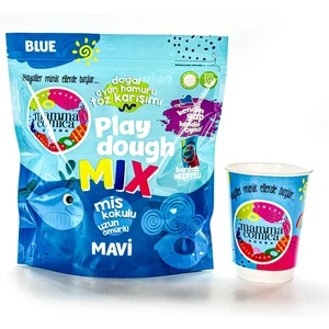 Mammacomica Dough Kendin Yap Kendin Oyna Doğal Oyun Hamuru Toz Karışımı- Mavi -800GR