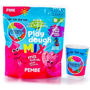 Mammacomica Dough Kendin Yap Kendin Oyna Doğal Oyun Hamuru Toz Karışımı- Pembe- 800GR