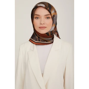 90X90 Ipek Eşarp 8843D (Sura) (Nostalji) E22KA8843D03