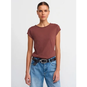 30699 Pamuklu T-Shirt-Kahve
