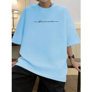 Black Sokak Blacksokak Erkek Bebe Mavi Dreamer Baskılı Oversize Bisiklet Yaka Tshirt