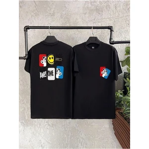 Black Sokak Erkek Siyah Awesome Baskılı Bisiklet Yaka Tshirt
