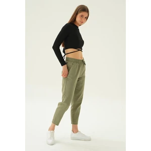 4228 Paça Püskül Pantolon Haki