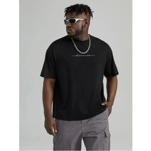 Black Sokak Blacksokak Erkek Siyah Dreamer Baskılı Oversize Bisiklet Yaka Tshirt