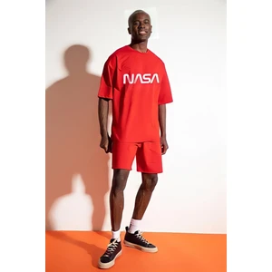 Black Sokak Erkek Kırmızı Nasa Tshirt