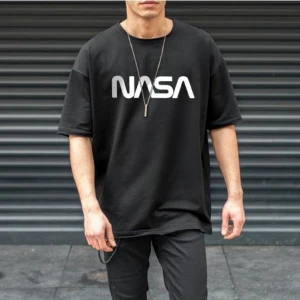 Black Sokak Erkek Siyah Nasa Tshirt