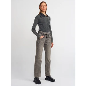 71407 Çift Kemerli Stright Denim Pantolon-Antrasit