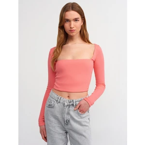 3700 Fitilli Uzun Kollu Top-Pembe