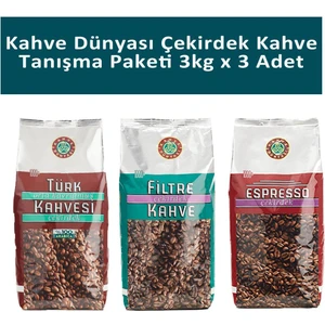 Kahve Dünyası Çekirdek Kahve Tanışma Paketi 1 kg x 3 Adet
