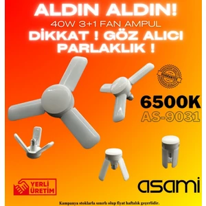 Pervane Şeklinde Katlanabilir Ayarlanabilir E-27 Duy 40 Watt Pervane LED Ampul