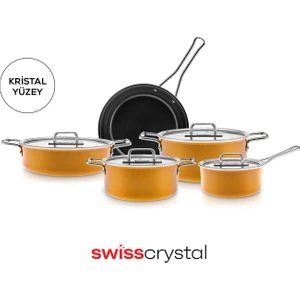 Swiss Crystal Mastermaid 9 Parça Tencere Seti Yellow