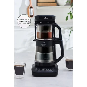 Robotea Pro 4 in 1 Konuşan Renkli Camlı Çay Makinesi Graphite