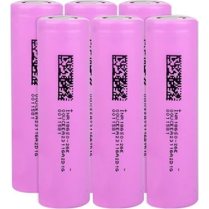 INR18650-26E - 3.7V 2600 Mah Li-Ion Şarjlı Pil - 7.5A 6 Lı Paket