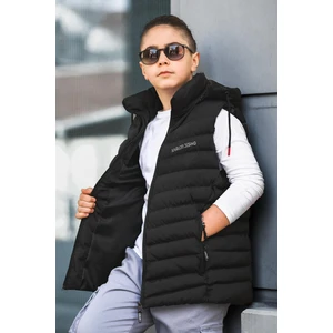 Pina Kids Erkek Çocuk Kapüşonlu Siyah Şişme Yelek YLK.2021