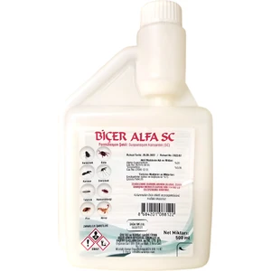 Biçer Alfa Sc 500 ml Tahtakurusu Ilacı Bit Ilacı Akrep Ilacı Kene Ilacı Hamamböceği Ilacı Sivrisinek Ilacı