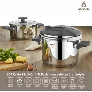 Enio Matik 4 Parça Paslanmaz Çelik Düdüklü Tencere Seti 4lt+6lt - ENİ 8699