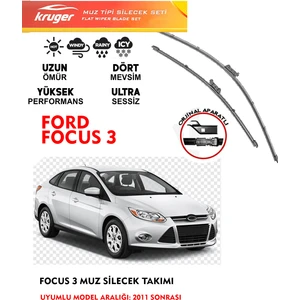 Ford Focus 3 2011 Sonrası Araca Özel Muz Silecek Seti
